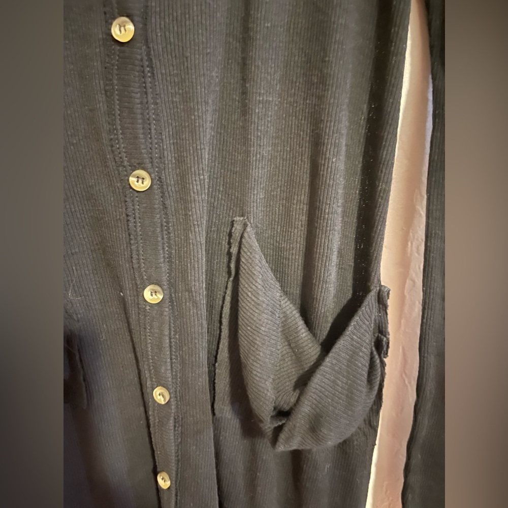 Free People Beach Bonita Cardigan Dress Long Sleeve Ribbed NWOT Size M - Picture 7 of 7